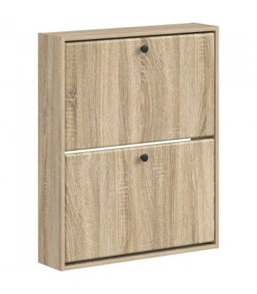 vidaXL Wall-Mounted Shoe Cabinet BREDA 71 x 17 x 86 cm Engineered Wood — Colour: Sonoma oak