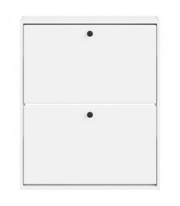 vidaXL Wall-Mounted Shoe Cabinet BREDA 71 x 17 x 86 cm Engineered Wood — Colour: White