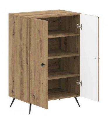 vidaXL Shoe Cabinet BREDA 59.5 x 39.5 x 90 cm Engineered Wood — Colour: Artisan oak