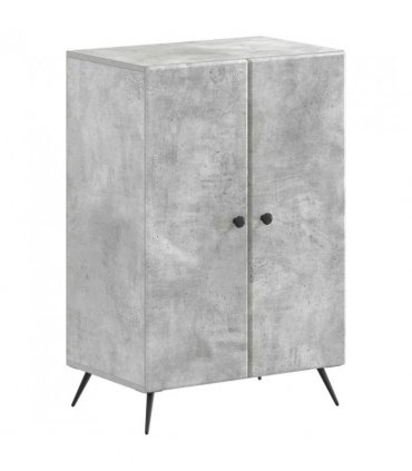 vidaXL Shoe Cabinet BREDA 59.5 x 39.5 x 90 cm Engineered Wood — Colour: Concrete grey