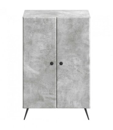 vidaXL Shoe Cabinet BREDA 59.5 x 39.5 x 90 cm Engineered Wood — Colour: Concrete grey