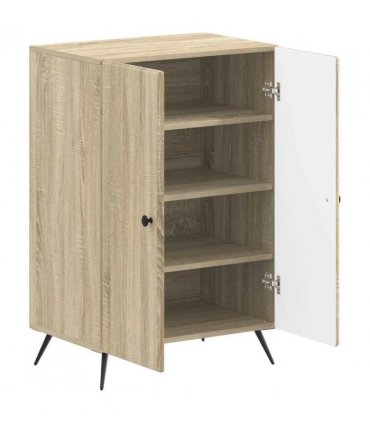 vidaXL Shoe Cabinet BREDA 59.5 x 39.5 x 90 cm Engineered Wood — Colour: Sonoma oak