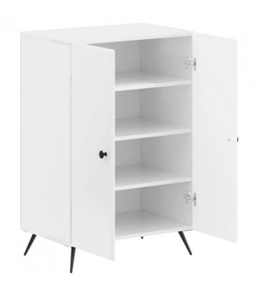 vidaXL Shoe Cabinet BREDA 59.5 x 39.5 x 90 cm Engineered Wood — Colour: High gloss white
