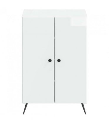 vidaXL Shoe Cabinet BREDA 59.5 x 39.5 x 90 cm Engineered Wood — Colour: High gloss white