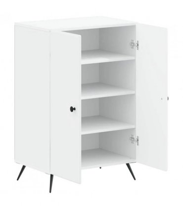 vidaXL Shoe Cabinet BREDA 59.5 x 39.5 x 90 cm Engineered Wood White