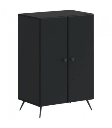 vidaXL Shoe Cabinet BREDA 59.5 x 39.5 x 90 cm Engineered Wood Black