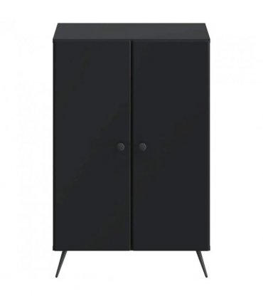 vidaXL Shoe Cabinet BREDA 59.5 x 39.5 x 90 cm Engineered Wood Black