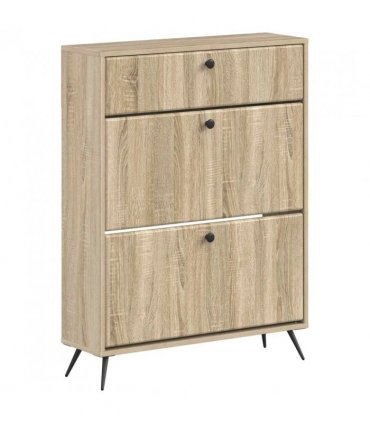 vidaXL Shoe Cabinet BREDA 78 x 24 x 103 cm Engineered Wood Sonoma Oak
