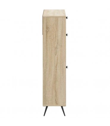 vidaXL Shoe Cabinet BREDA 78 x 24 x 103 cm Engineered Wood Sonoma Oak
