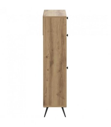 vidaXL Shoe Cabinet BREDA 78 x 24 x 103 cm Engineered Wood Artisan Oak