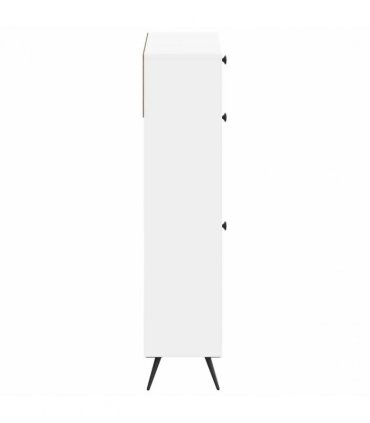 vidaXL Shoe Cabinet BREDA 78 x 24 x 103 cm Engineered Wood White