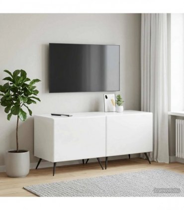 vidaXL TV Cabinet High Gloss White Engineered Wood — V0672276722