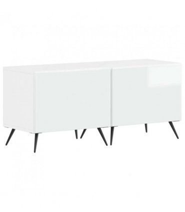 vidaXL TV Cabinet High Gloss White Engineered Wood — V0672276722