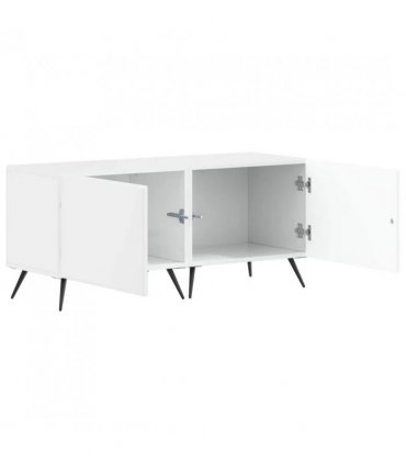 vidaXL TV Cabinet High Gloss White Engineered Wood — V0672276722