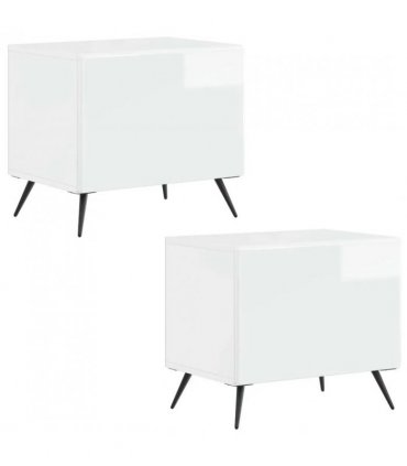 vidaXL TV Cabinet High Gloss White Engineered Wood — V0672276722