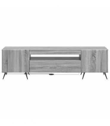 vidaXL LED TV Cabinet Grey Sonoma Engineered Wood