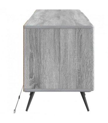 vidaXL LED TV Cabinet Grey Sonoma Engineered Wood