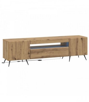 vidaXL LED TV Cabinet Artisan Oak Engineered Wood — V0672276728