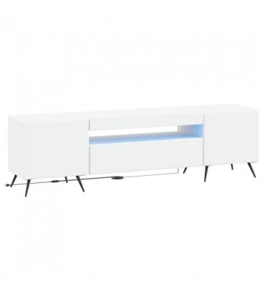 vidaXL LED TV Cabinet White Engineered Wood — V0672276729