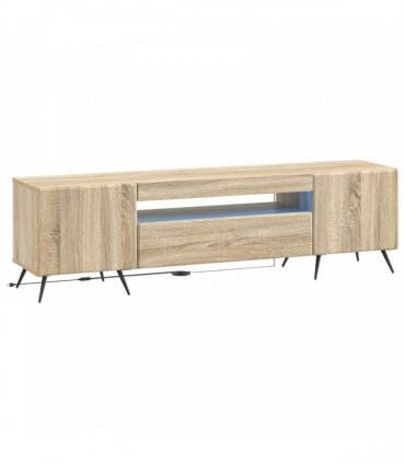 vidaXL LED TV Cabinet Sonoma Oak Engineered Wood — V0672276730