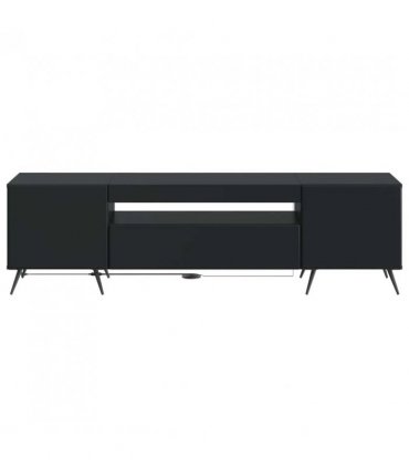vidaXL LED TV Cabinet Black Engineered Wood — V0672276731