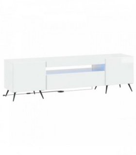 vidaXL LED TV Cabinet High Gloss White Engineered Wood — V0672276732