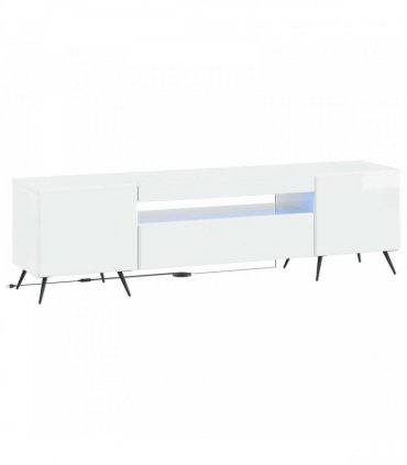 vidaXL LED TV Cabinet High Gloss White Engineered Wood — V0672276732