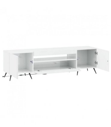 vidaXL LED TV Cabinet High Gloss White Engineered Wood — V0672276732