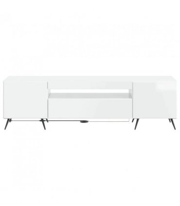 vidaXL LED TV Cabinet High Gloss White Engineered Wood — V0672276732