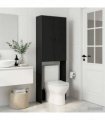 vidaXL Toilet Cabinet BREDA Black 66 x 25.5 x 190 cm Engineered Wood