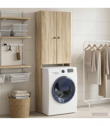 vidaXL Toilet Cabinet BREDA Sonoma Oak 66 x 25.5 x 190 cm