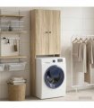 vidaXL Toilet Cabinet BREDA Sonoma Oak 66 x 25.5 x 190 cm