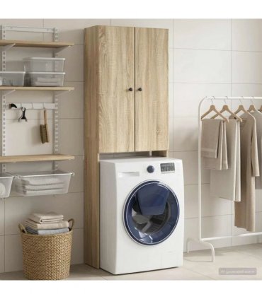 vidaXL Toilet Cabinet BREDA Sonoma Oak 66 x 25.5 x 190 cm