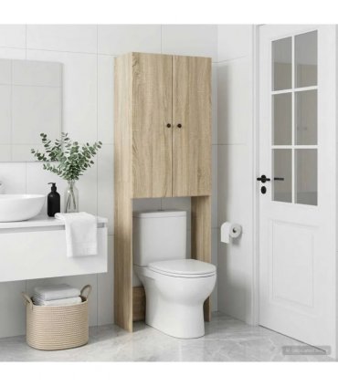 vidaXL Toilet Cabinet BREDA Sonoma Oak 66 x 25.5 x 190 cm