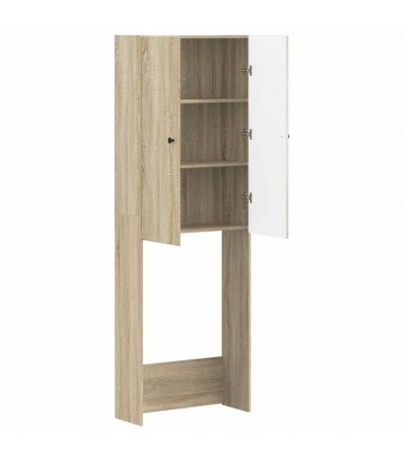 vidaXL Toilet Cabinet BREDA Sonoma Oak 66 x 25.5 x 190 cm