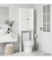 vidaXL Toilet Cabinet BREDA High Gloss White 66 x 25.5 x 190 cm