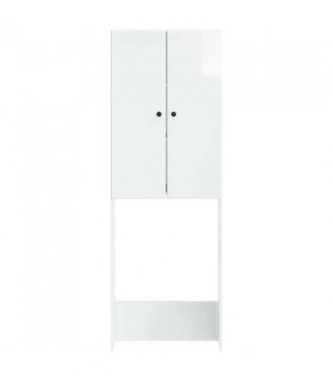 vidaXL Toilet Cabinet BREDA High Gloss White 66 x 25.5 x 190 cm