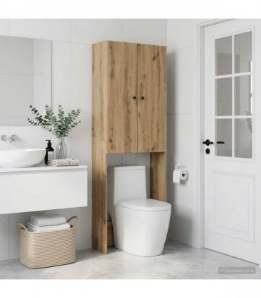 vidaXL Toilet Cabinet BREDA Artisan Oak 66 x 25.5 x 190 cm