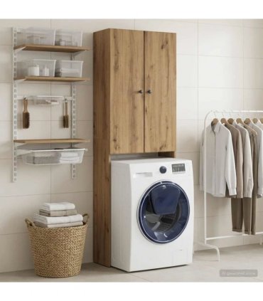 vidaXL Toilet Cabinet BREDA Artisan Oak 66 x 25.5 x 190 cm