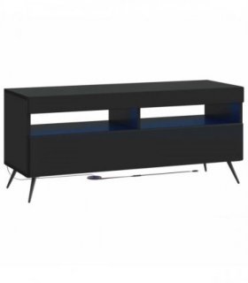 vidaXL LED TV Cabinet Black Engineered Wood — V0672276746