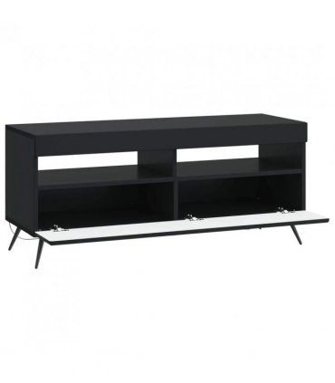 vidaXL LED TV Cabinet Black Engineered Wood — V0672276746