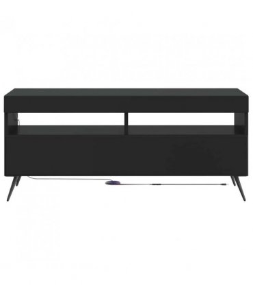 vidaXL LED TV Cabinet Black Engineered Wood — V0672276746