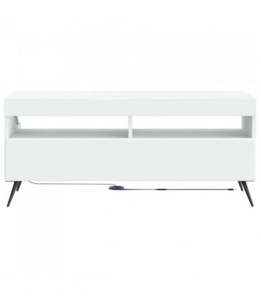vidaXL LED TV Cabinet White Engineered Wood — V0672276747