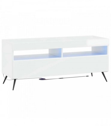 vidaXL LED TV Cabinet High Gloss White Engineered Wood — V0672276749