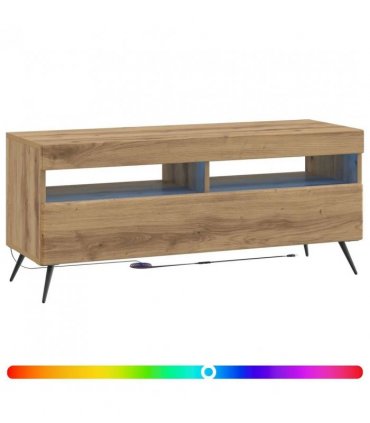 vidaXL LED TV Cabinet Artisan Oak Engineered Wood — V0672276751