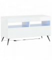 vidaXL LED TV Cabinet BREDA High Gloss White Engineered Wood
