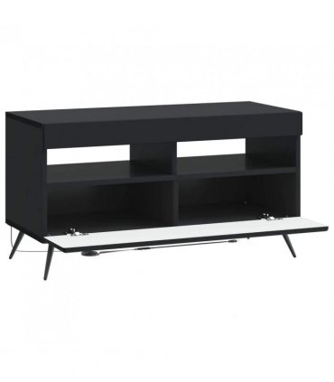 vidaXL LED TV Cabinet Black Engineered Wood — V0672276756