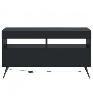 vidaXL LED TV Cabinet Black Engineered Wood — V0672276756