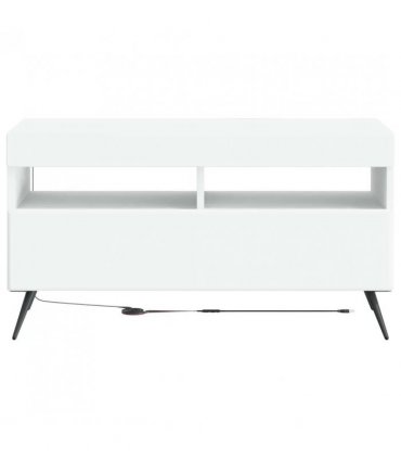 vidaXL LED TV Cabinet White Engineered Wood — V0672276757
