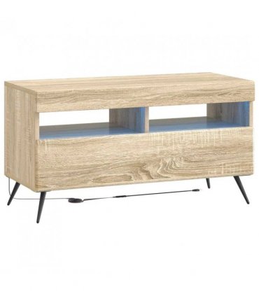 vidaXL LED TV Cabinet Sonoma Oak Engineered Wood — V0672276760